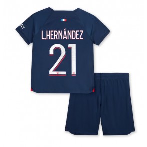 Paris Saint-Germain Lucas Hernandez #21 Domaci Dres za Dječji 2023-24 Kratak Rukavima (+ kratke hlače)